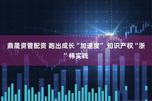 鼎晟资管配资 跑出成长“加速度” 知识产权“浙”样实践