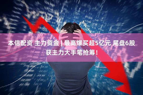 本信配资 主力资金 | 最高爆买超5亿元 尾盘6股获主力大手笔抢筹！